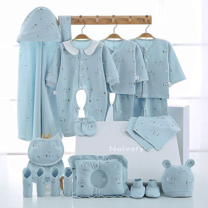 Wholesale 22pcs Baby Sleepwear Gift Set Newborn Babies Cotton Printed Baby Clothing Sets For Four Season