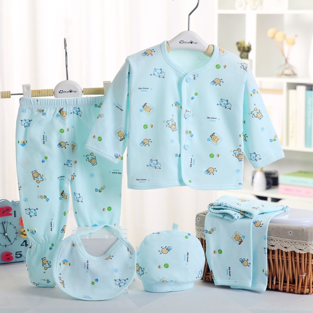 Hao Baby Clothes Boutique Five-piece Set New Born Baby Clothes Underwear Four Seasons Cotton Clothing Sets