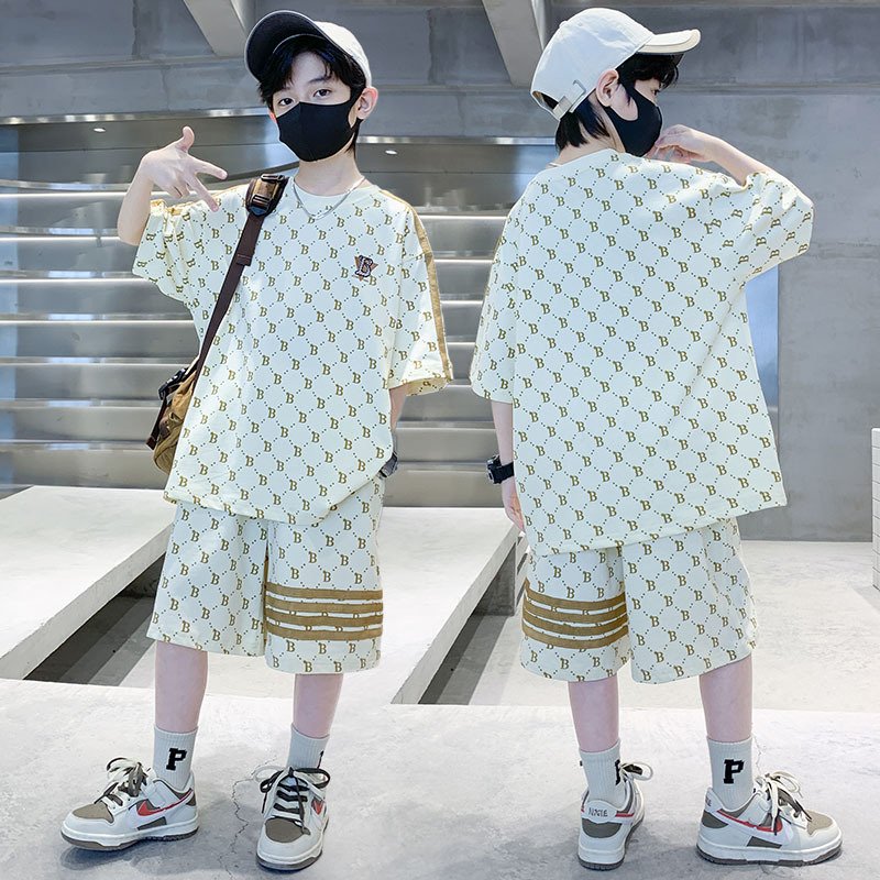 Summer Outfits Toddler Short Sets Cotton T-Shirt and Pants 2-Piece Clothes Boy Clothes Kids Cotton Outfits Shirt Short sets