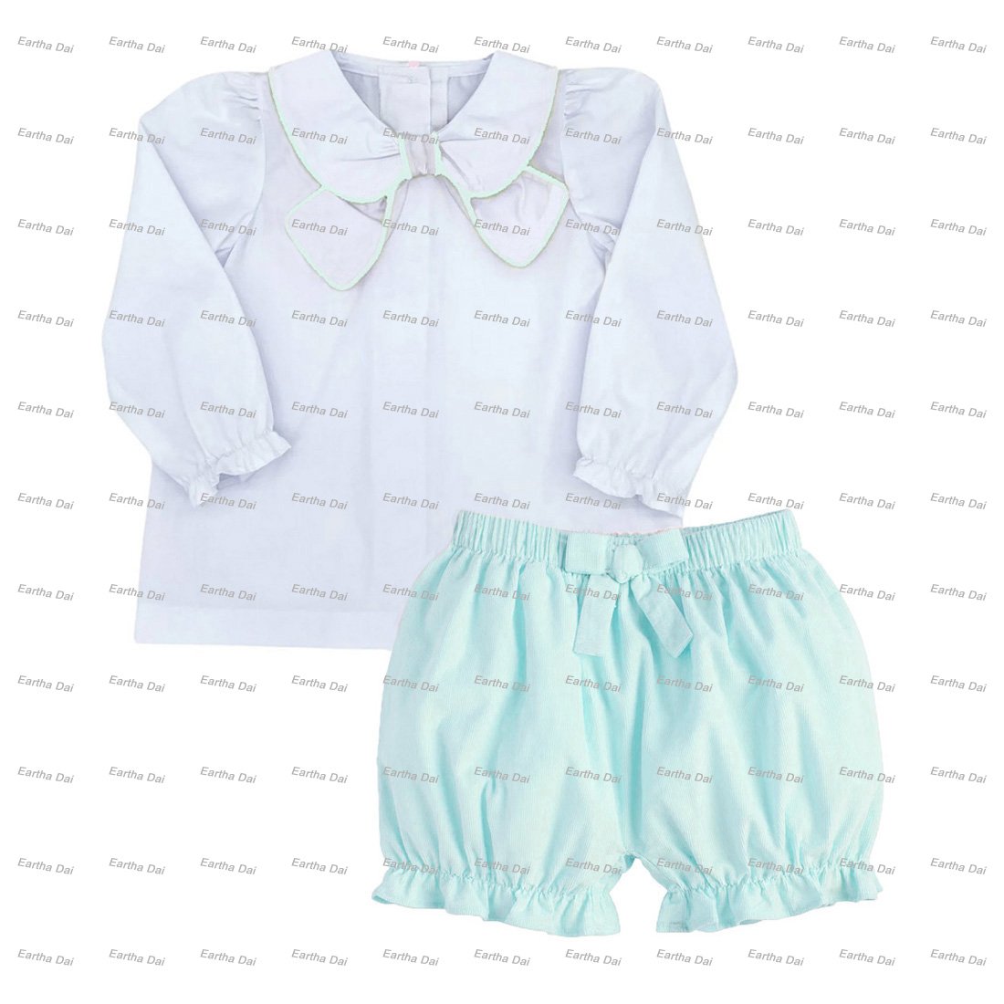 children's clothing red cotton monogram bow long sleeve baby clothes sets spring toddler girl shorts sets
