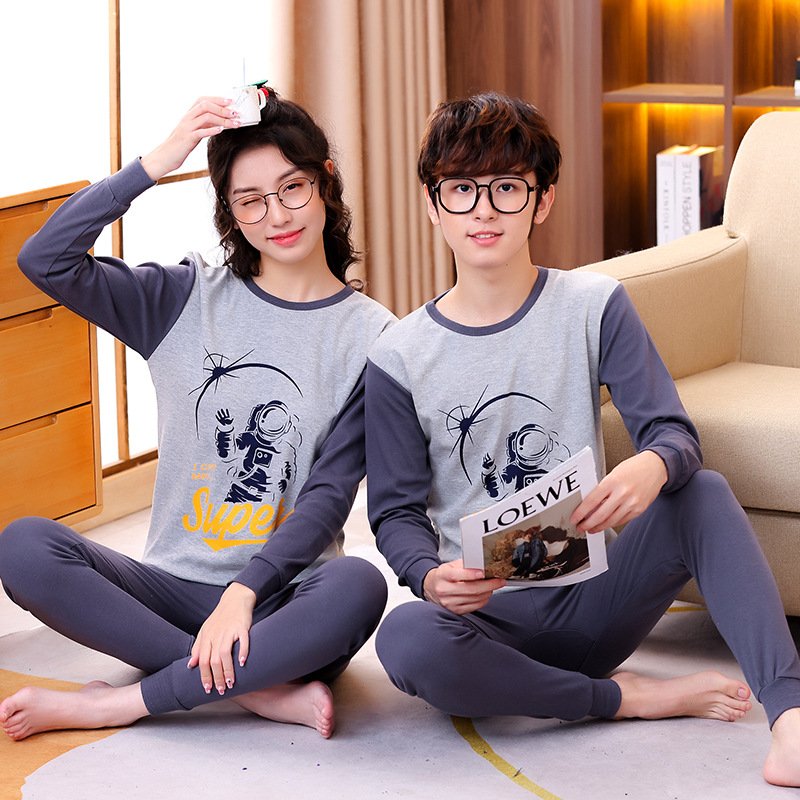 High Quality Spring Winter 6-16years Kids Pajamas Boys Girls Home Clothes Long Tops Pants 2pieces Sets Teenagers Suits
