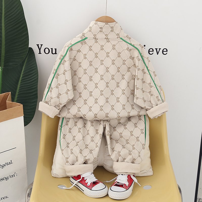 Wholesale Kids 2pcs Wear Autumn Zipper Coat+t-shirt+pants Cotton Cartoon Casual Boy Pants Outfits Set 2pcs Children Outwear Suit