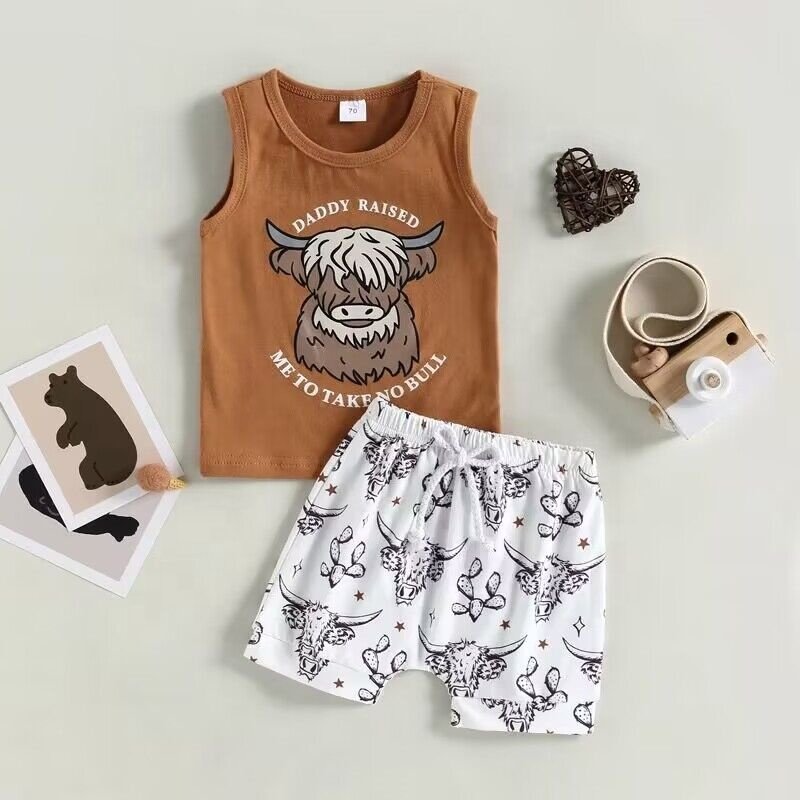Baby Boys Clothing Set Summer Boys Sets Sleeveless Shirts Sport Solid Shorts Sets New Born Baby Boys Clothes Suits