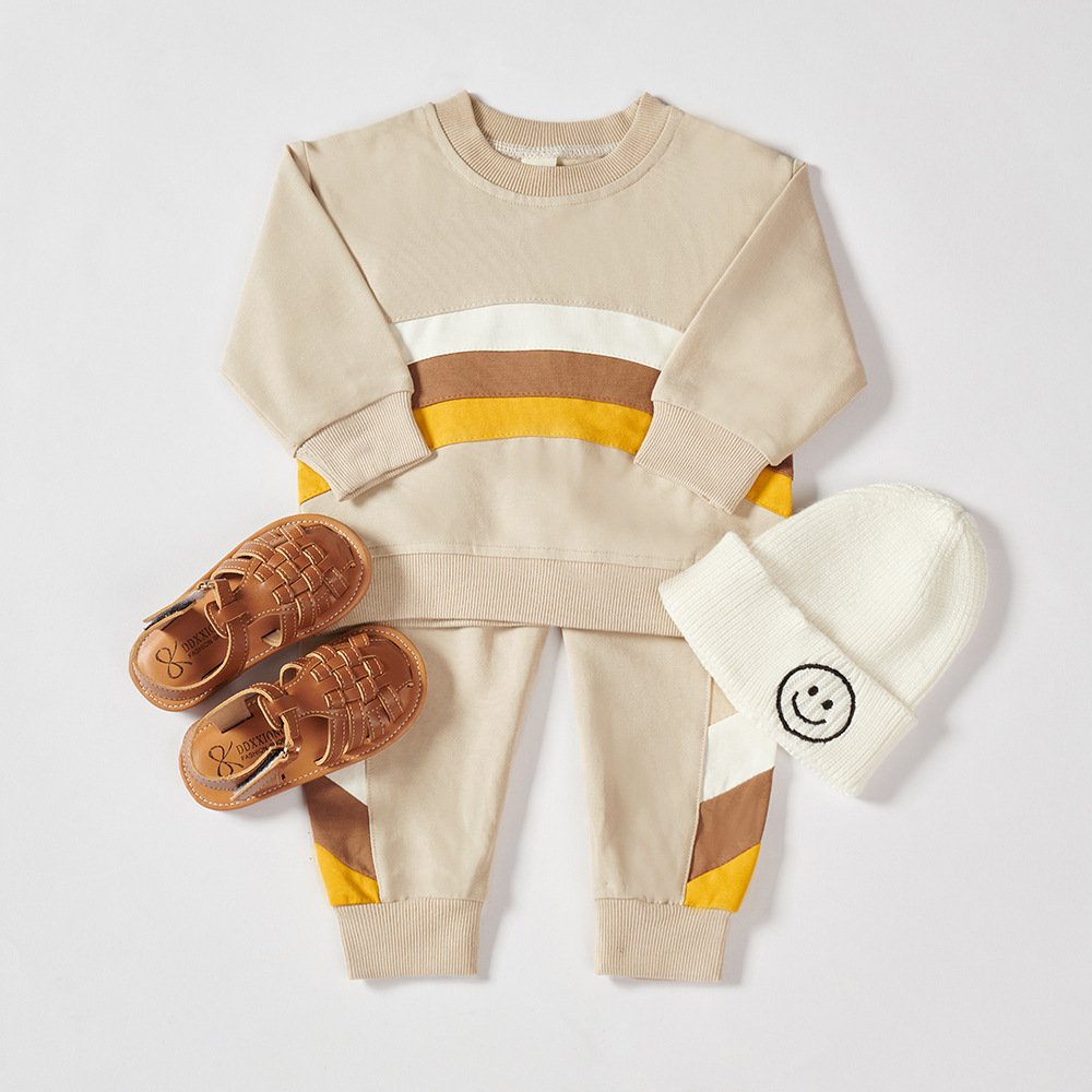Celebrity Best sale kids Jogging Sweatshirts Autumn Online Store toddler cotton pullover sweatshirt and sweatpants set for kids