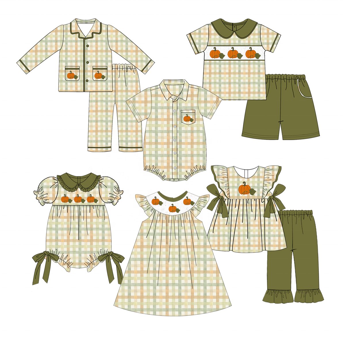 Halloween ghost pumpkin Toddler Boys Kids Clothes Short Sleeve Outfit Baby Boy Clothing Sets
