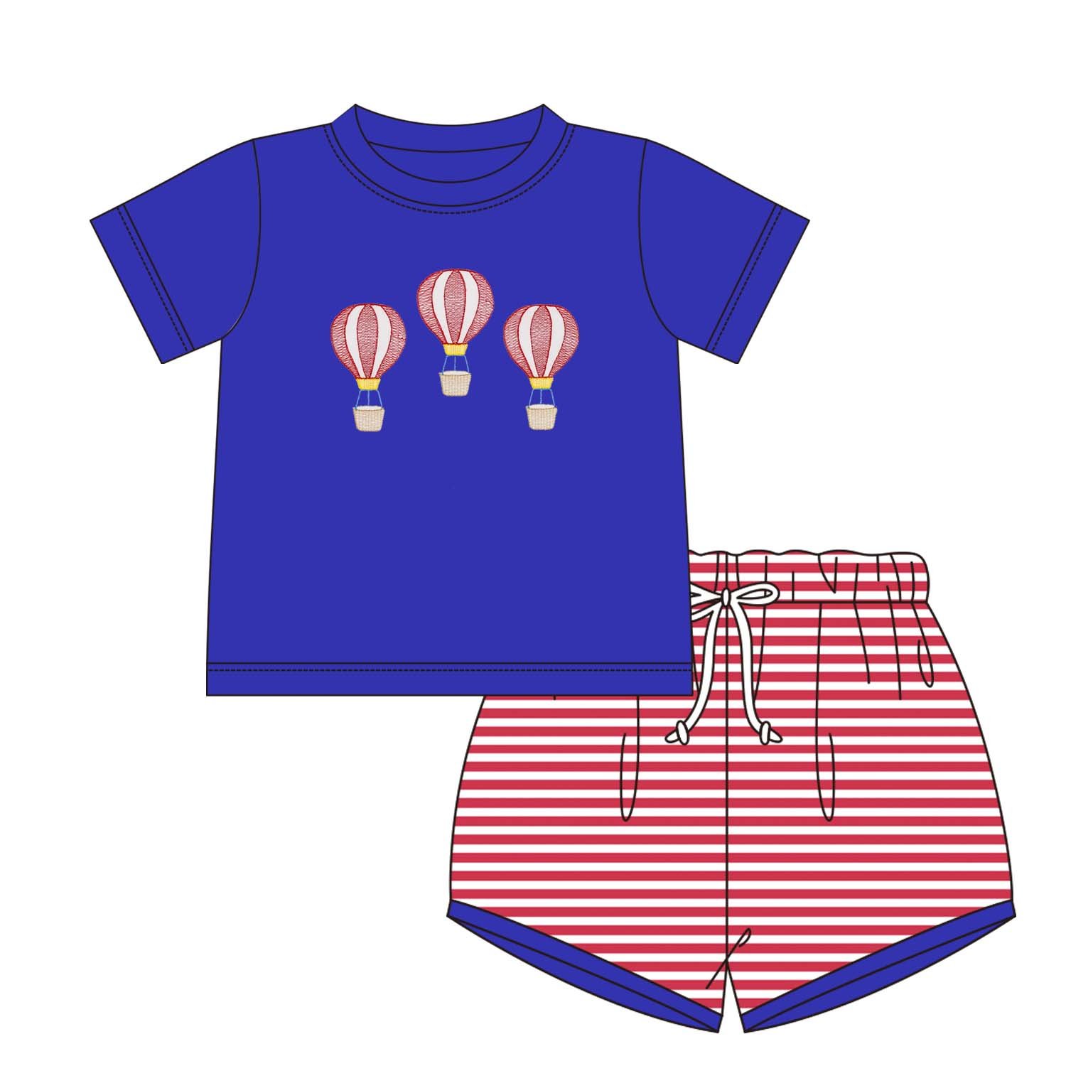 Newest Designs Children Wears Clothes customized wholesale boy set watermelon embroidery baby boys clothing sets