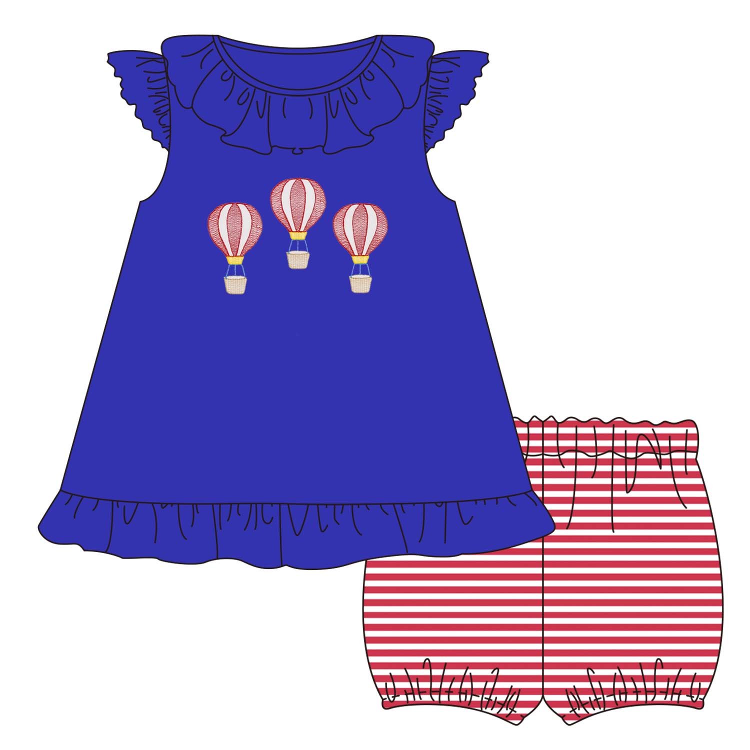 Newest Designs Children Wears Clothes customized wholesale boy set watermelon embroidery baby boys clothing sets