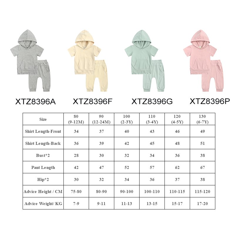 kids tales summer boys girls clothing set short sleeve cotton hoodie toddler boys outfits