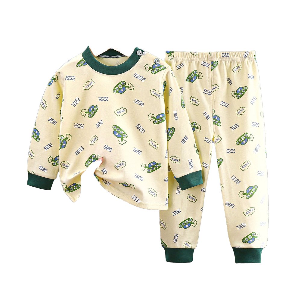Bulk New children's underwear set cotton pajamas kids for boys and girls two-piece