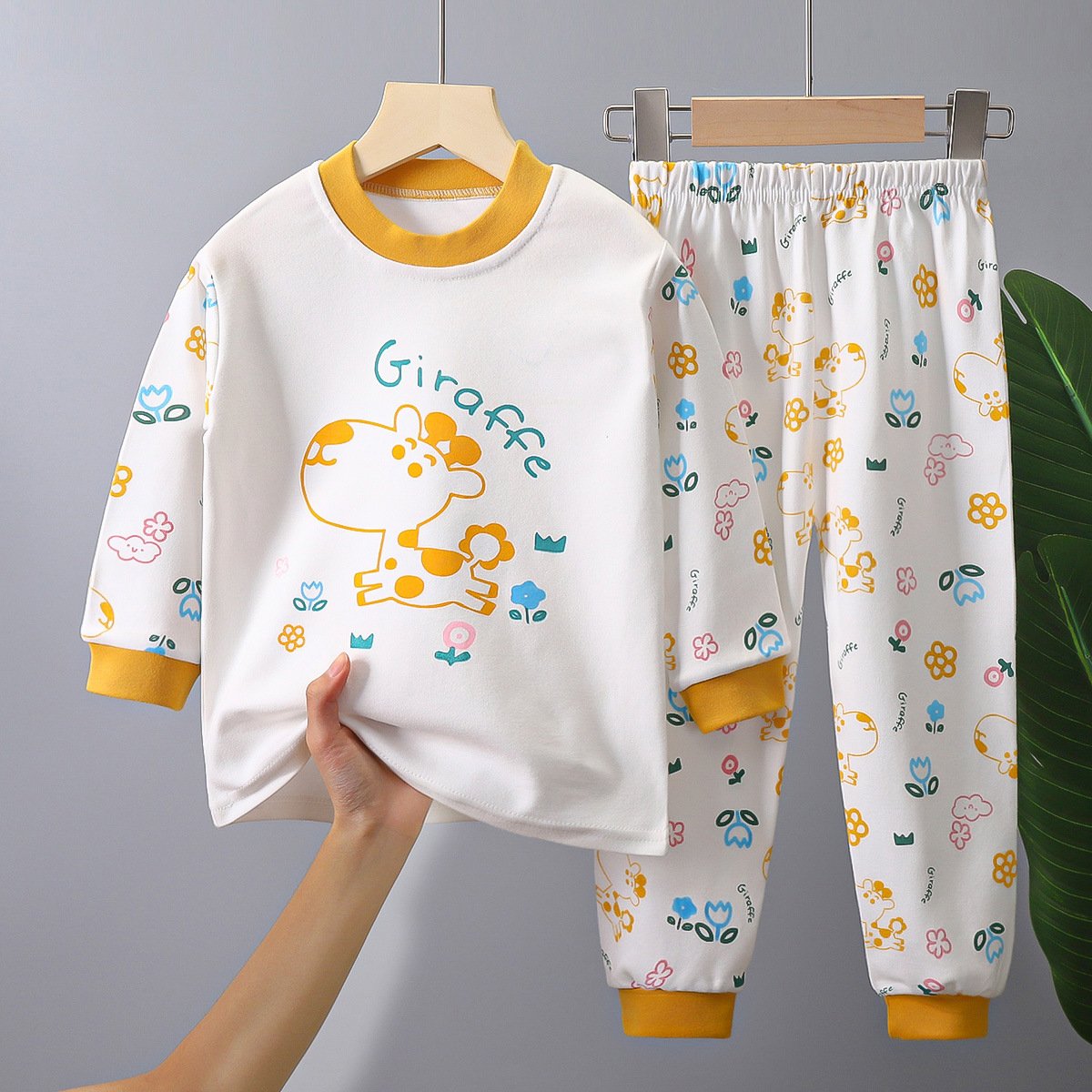 Bulk New children's underwear set cotton pajamas kids for boys and girls two-piece