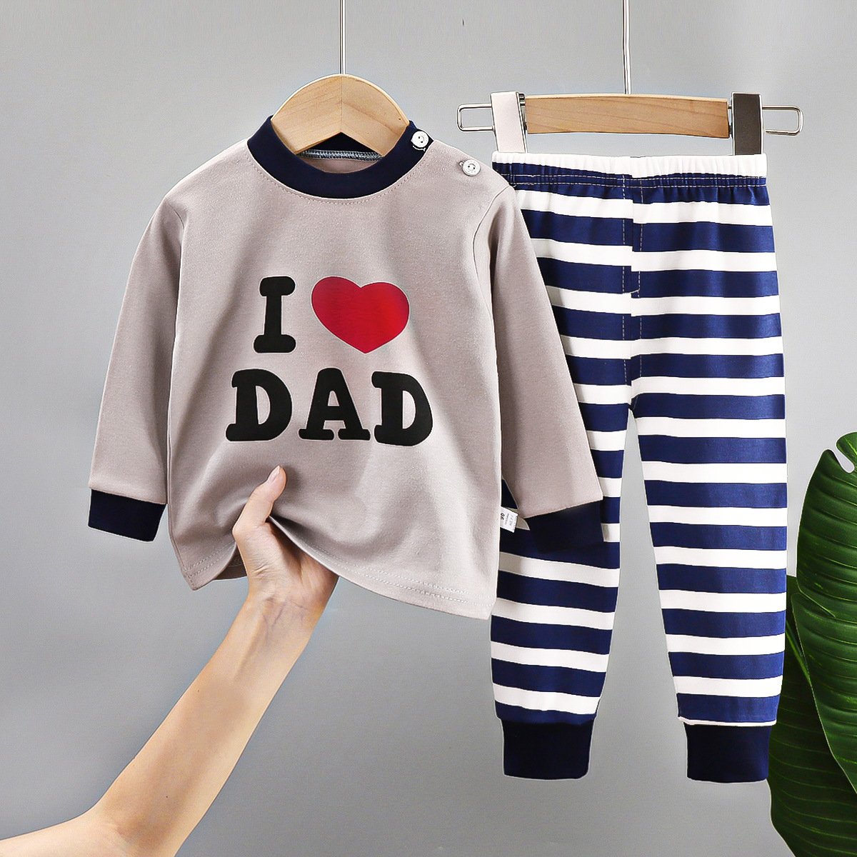 Bulk New children's underwear set cotton pajamas kids for boys and girls two-piece
