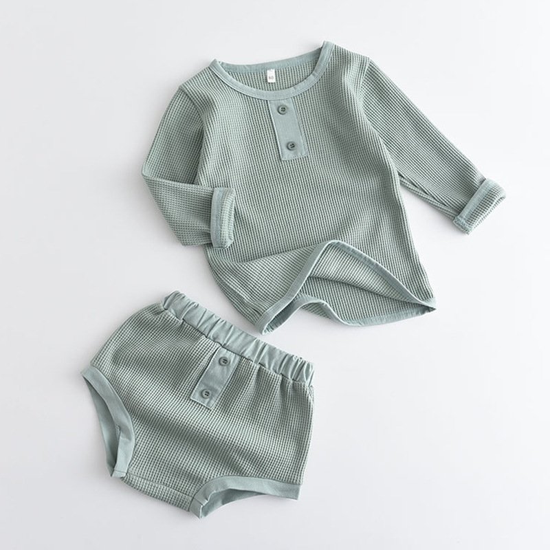 Baby Clothes Wholesale Children Suit Kids Sets Cotton Long Sleeved Sweatshirt Shorts Baby Clothing Set