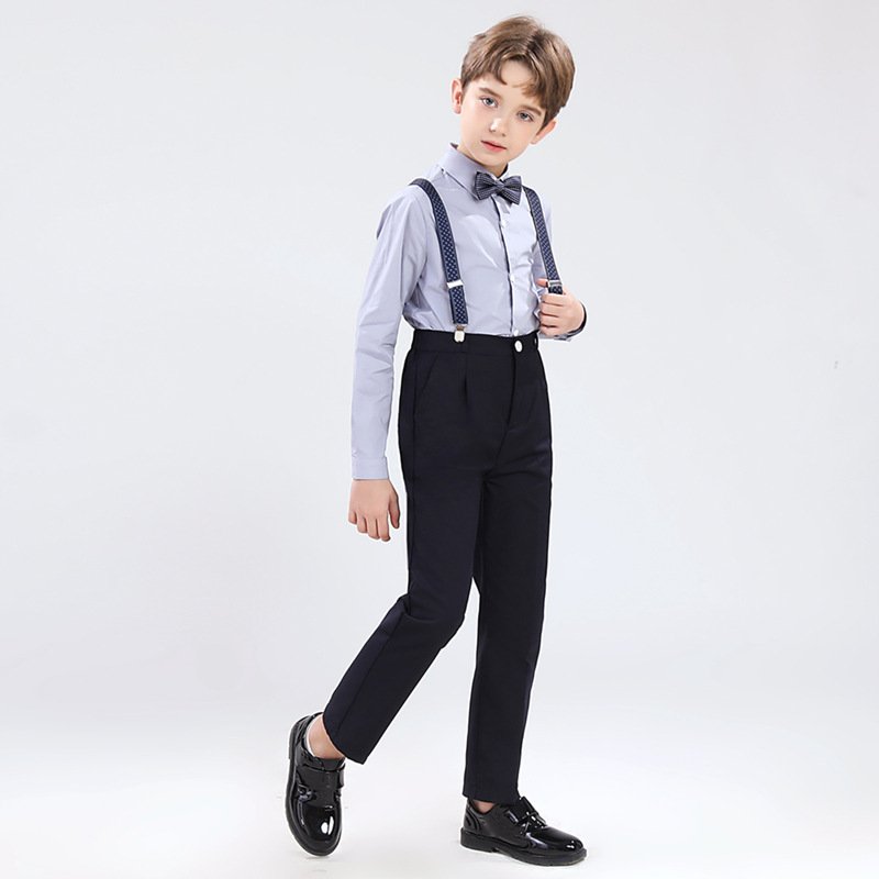 Boys Suits&blazers Formal Dress Shirt Outfit Kids Slim Fit Suits Vest Pants Kids Wedding Party Wedding Suit Boys Clothing Set