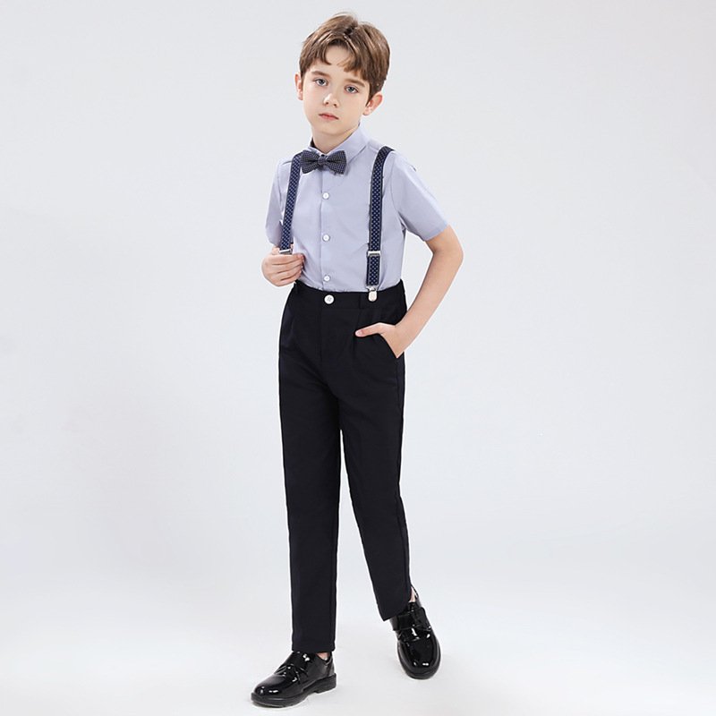 Boys Suits&blazers Formal Dress Shirt Outfit Kids Slim Fit Suits Vest Pants Kids Wedding Party Wedding Suit Boys Clothing Set