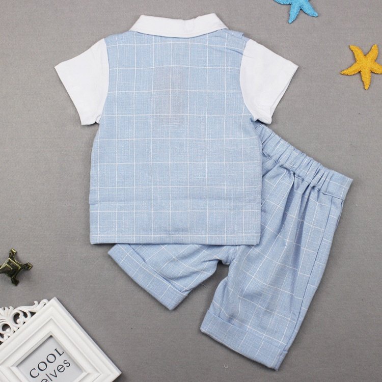 Baby Boys Clothing Sets Summer Children's T Shirts + Shorts + Belt 3pcs Suits Bow Pants Sports Kids Clothes Fashion Clothes