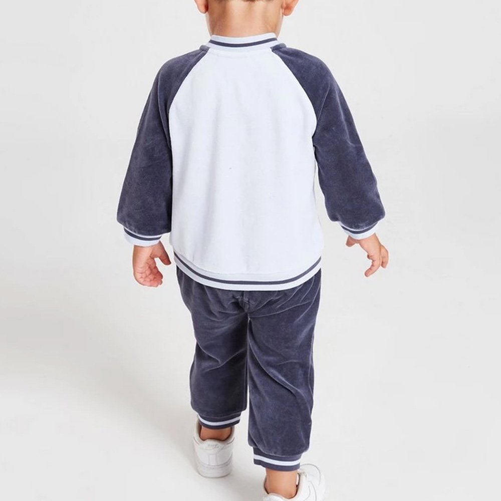 Best Quality Full Sleeve Color Block kids Tracksuits Sets / 2025 Breathable Children Two Piece Zip Up Tracksuits Sets For Kids
