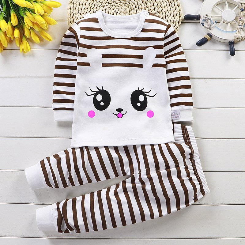 Wholesale Price 100% Pure Cotton Children Girls Boys Clothing Sets Kids Pajamas