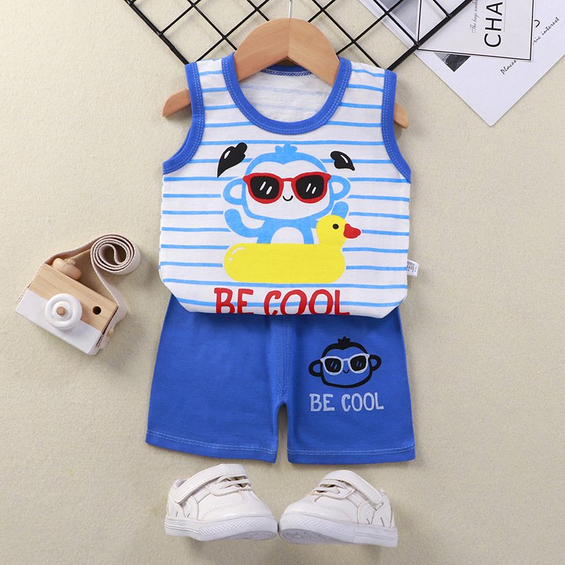 2Pcs/set New Summer Baby Boys Clothes Suit Children Girls Cartoon T Shirt Shorts Toddler Casual Clothing Set Kids Tracksuits