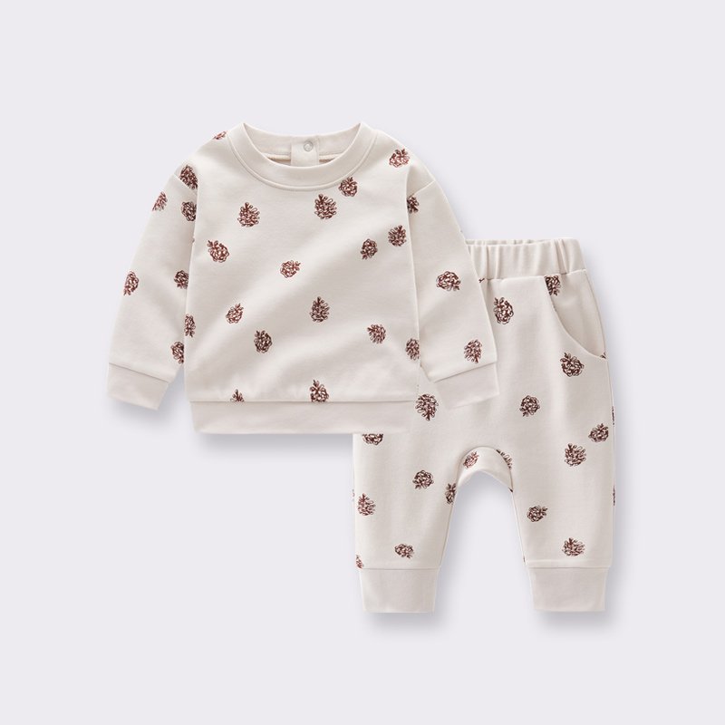 boutique wholesale new born baby boys' clothing sets 100% cotton printed clothes set products 6945