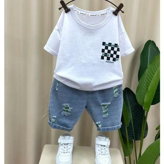 Children Clothes Summer Outfit 2 Pieces Set Outfit Baby Children Boys Kids Clothing Sets