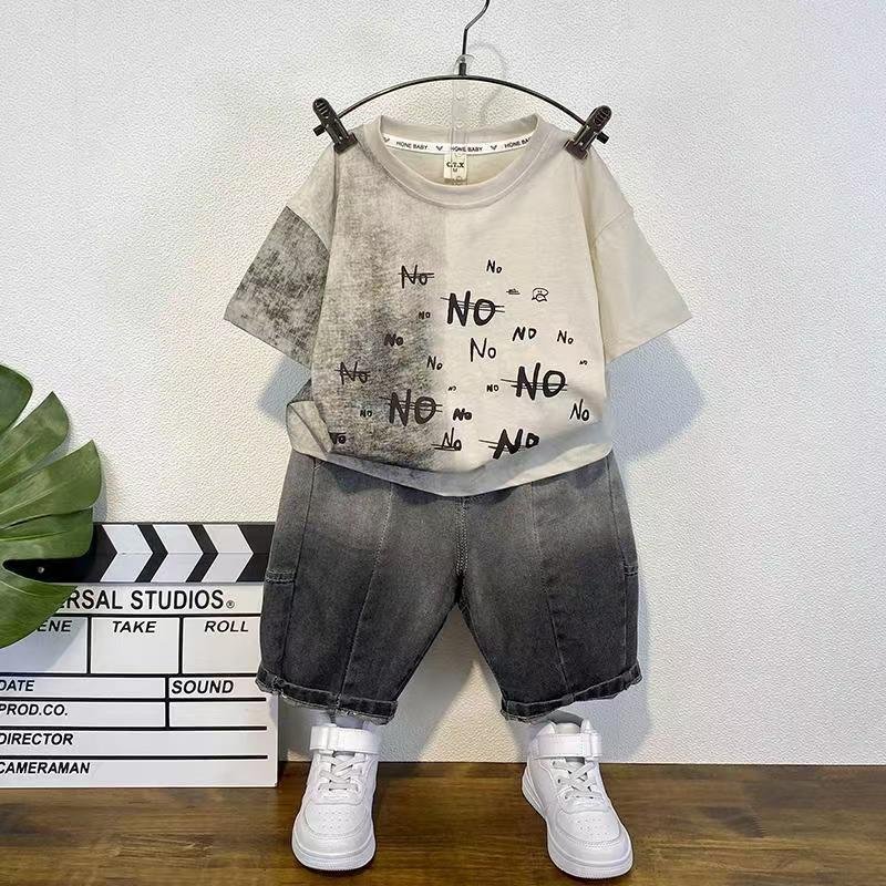 Children Clothes Summer Outfit 2 Pieces Set Outfit Baby Children Boys Kids Clothing Sets