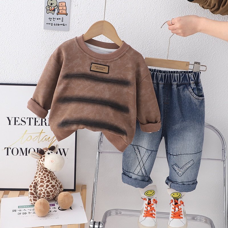 Autumn Boys clothing sets new style fashion two-piece set kids tracksuits baby clothing wholesale