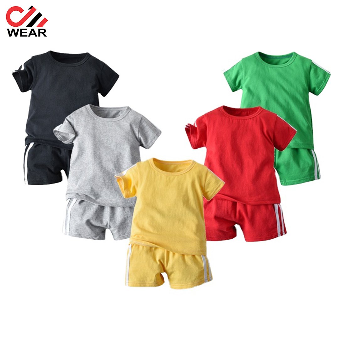 Kids Set Kids Clothing Boy 2 Piece Summer T-shirt and Shorts Sets