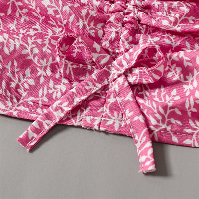 new design summer girls clothing sets kids print fabric clothes Fashion Sweet Wear Two Pieces Set kids boys clothes set