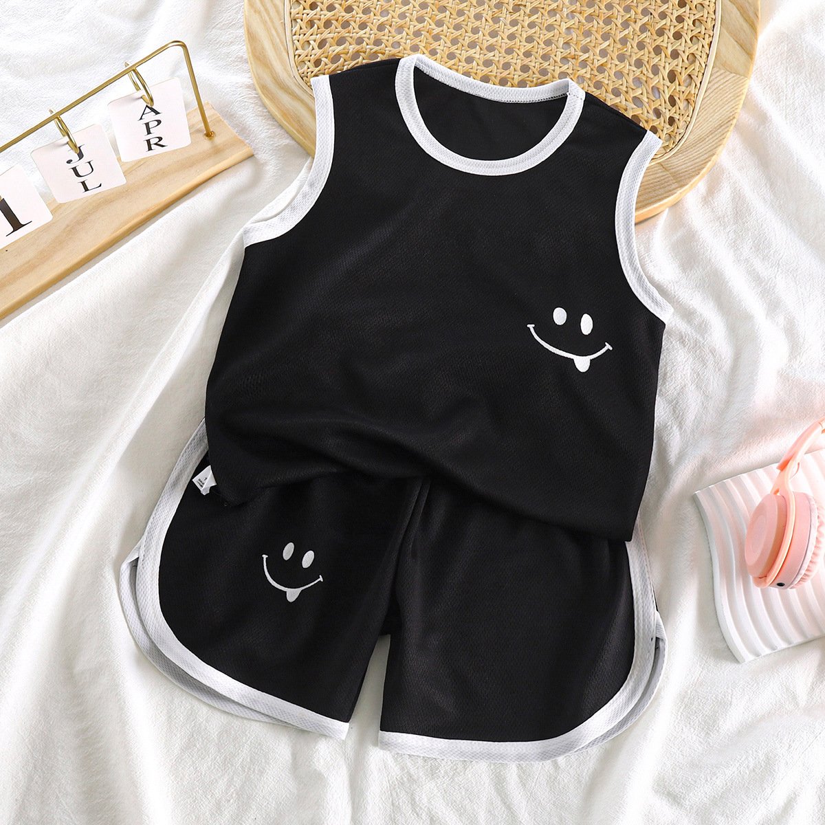 Children's Tank Top Set Quick Drying Sleeveless Top Shorts Baby Casual Fashion Sports Sling