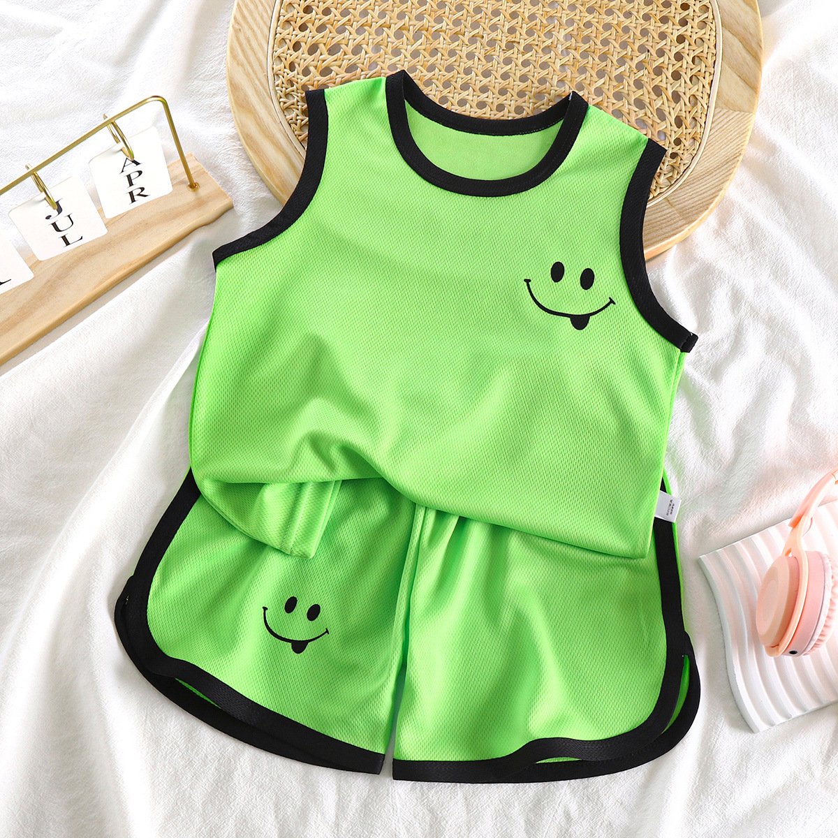 Children's Tank Top Set Quick Drying Sleeveless Top Shorts Baby Casual Fashion Sports Sling