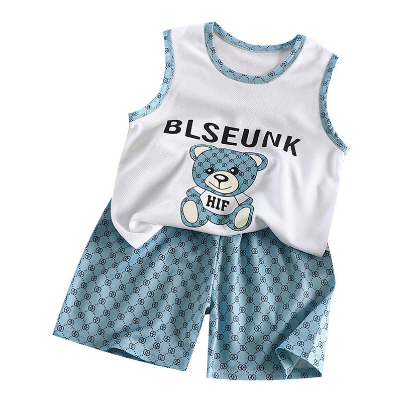 Children's Tank Top Set Quick Drying Sleeveless Top Shorts Baby Casual Fashion Sports Sling