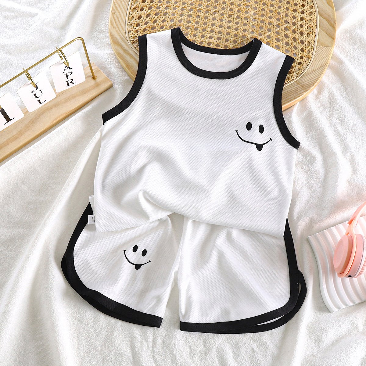 Children's Tank Top Set Quick Drying Sleeveless Top Shorts Baby Casual Fashion Sports Sling