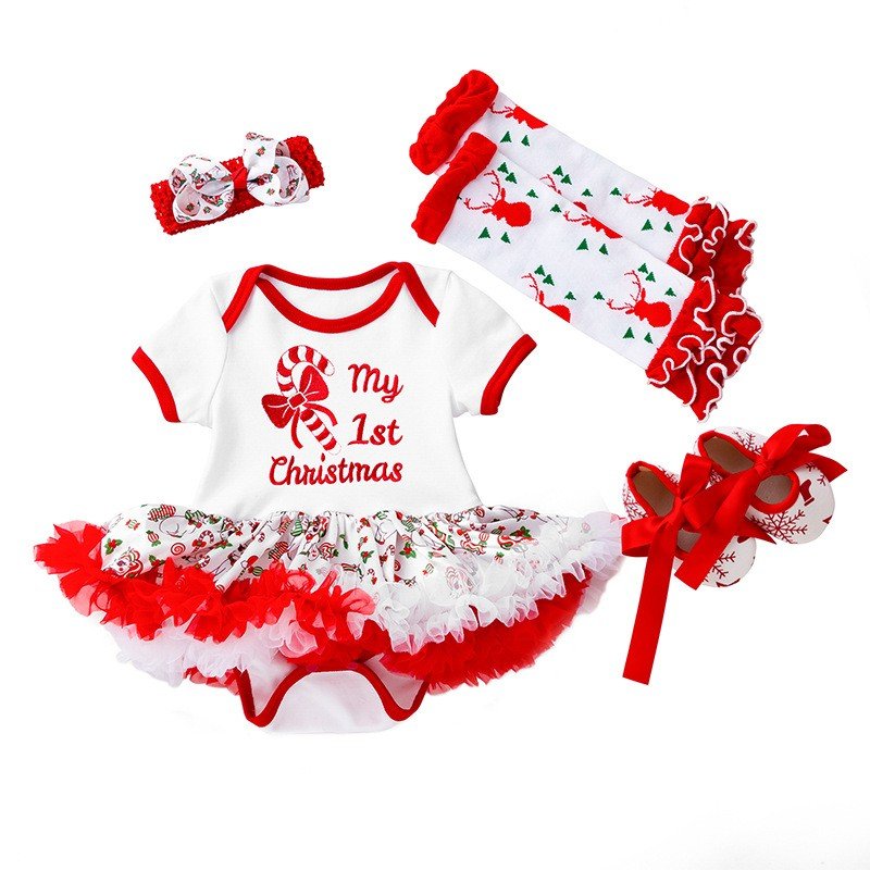 New Christmas girl baby festival wear Baby Girls First Christmas Clothes