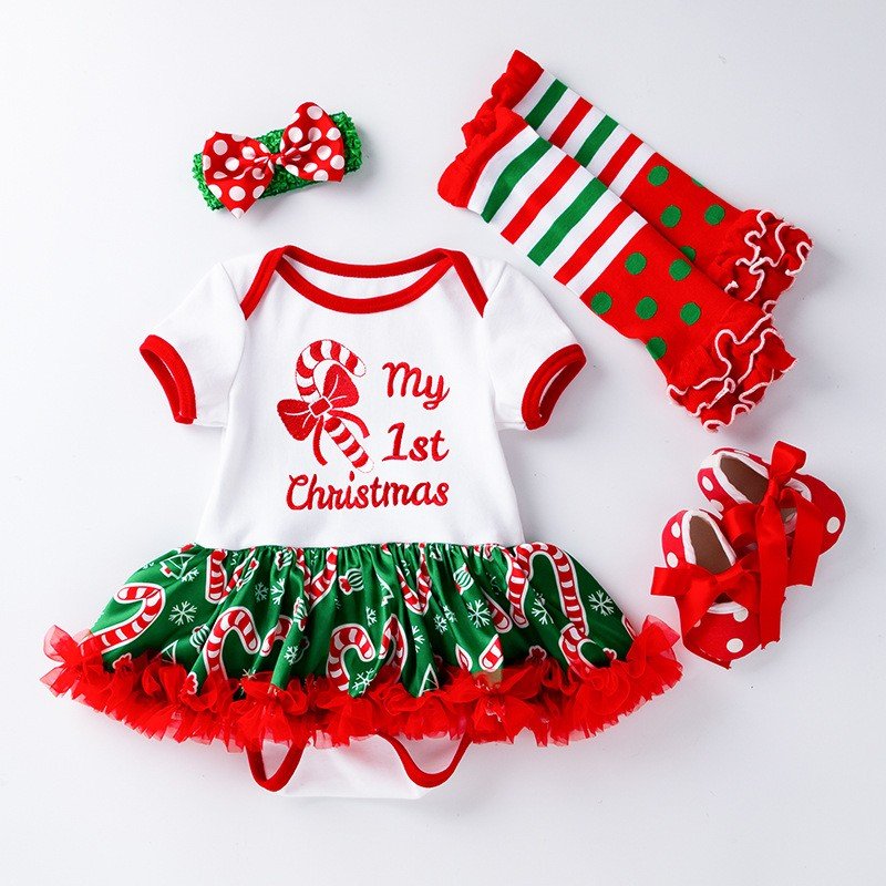New Christmas girl baby festival wear Baby Girls First Christmas Clothes