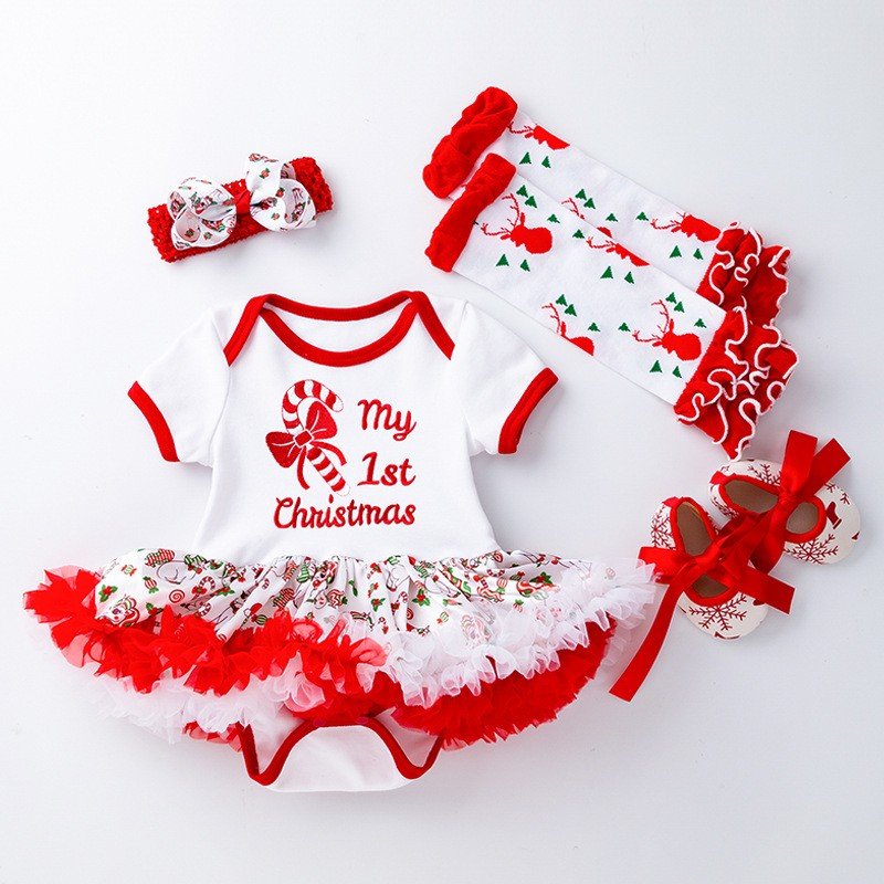 New Christmas girl baby festival wear Baby Girls First Christmas Clothes