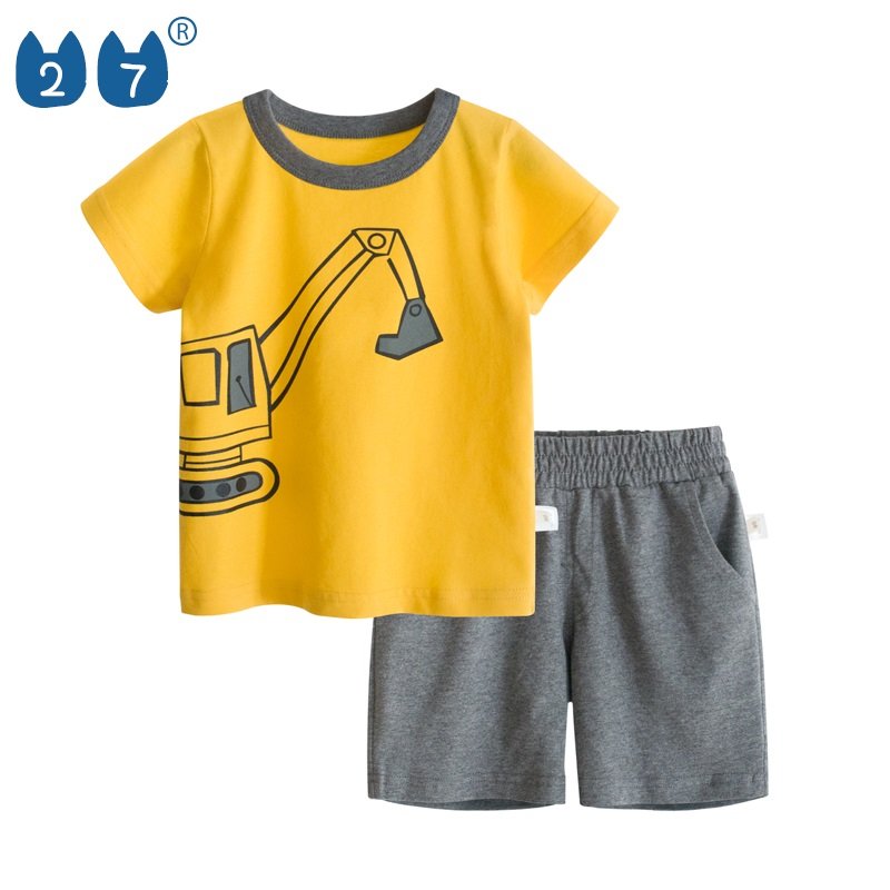 Summer Baby Boys Clothing Set Toddler Children Sport Suit Set 2Pcs Beach Suit Kids