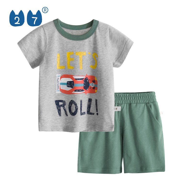 Summer Baby Boys Clothing Set Toddler Children Sport Suit Set 2Pcs Beach Suit Kids