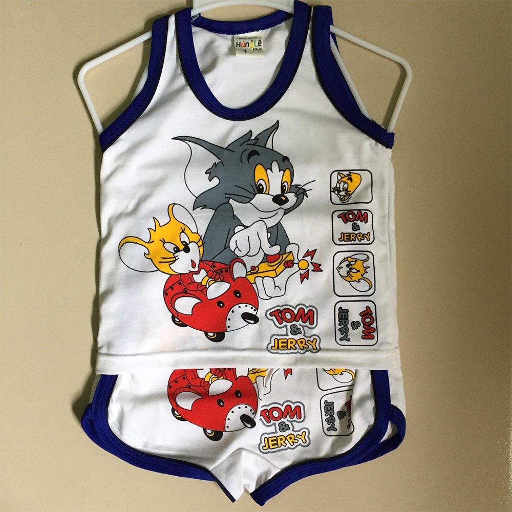 New Cotton Children Baby Short Sleeve 2-pcs Set Boy's Girls Summer Clothes Boys Sets Kids T-shirt Cartoon Clothing Set