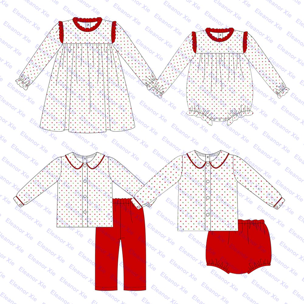 New model matching mini light blue gingham button down kids boys clothing pant sets winter monogram toddler baby boy clothes