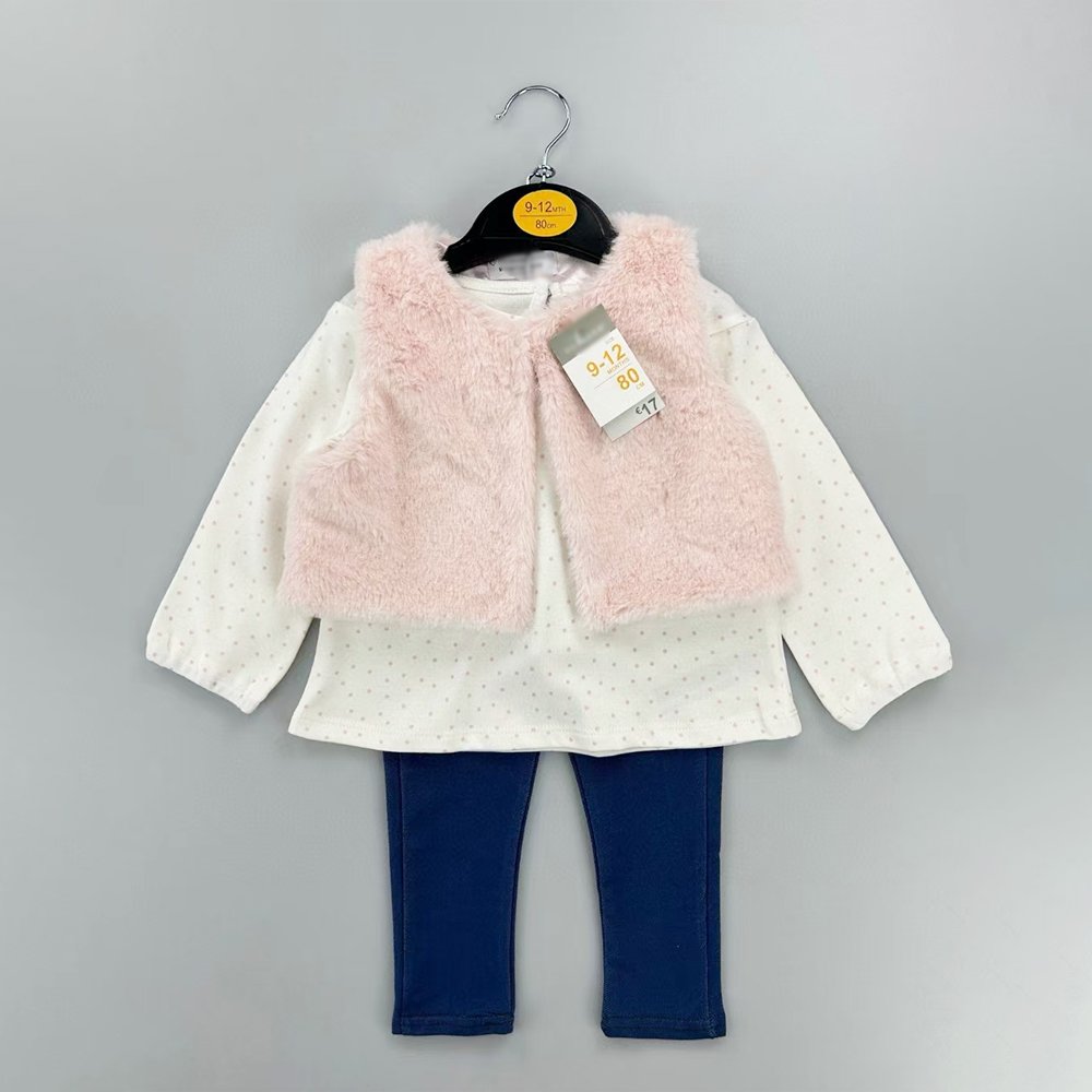 Wholesale 0-36m Newborn Baby Winter Clothing 3pcs Sets Toddler Boys Girls Jacket+Long Sleeved Top+Pants Toddler Clothes Suits