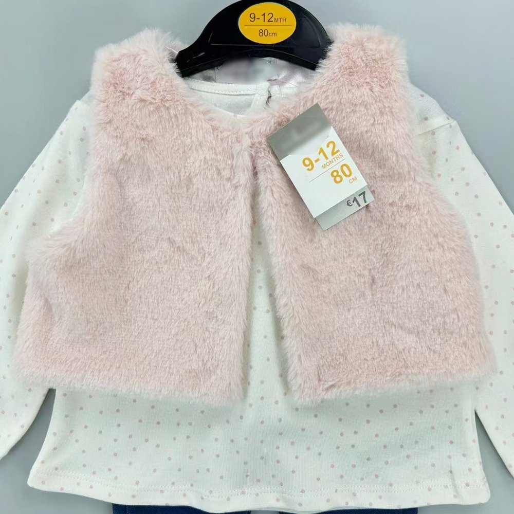 Wholesale 0-36m Newborn Baby Winter Clothing 3pcs Sets Toddler Boys Girls Jacket+Long Sleeved Top+Pants Toddler Clothes Suits