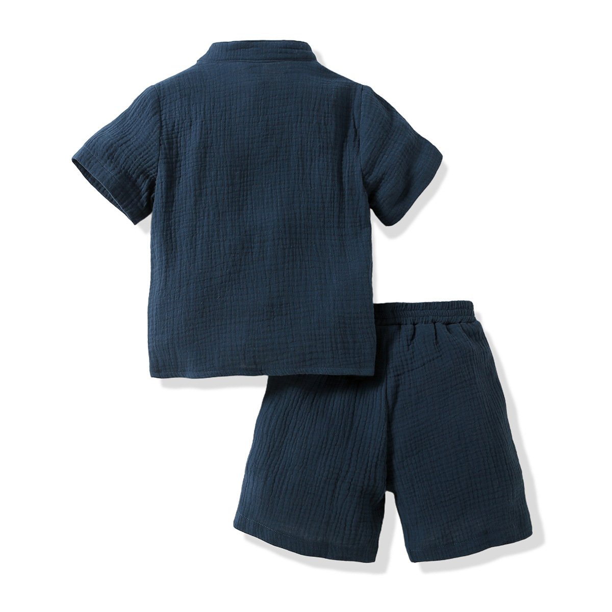 100% Cotton muslin kids summer breathable outfits custom logo printed 2 piece sets casual children clothing set