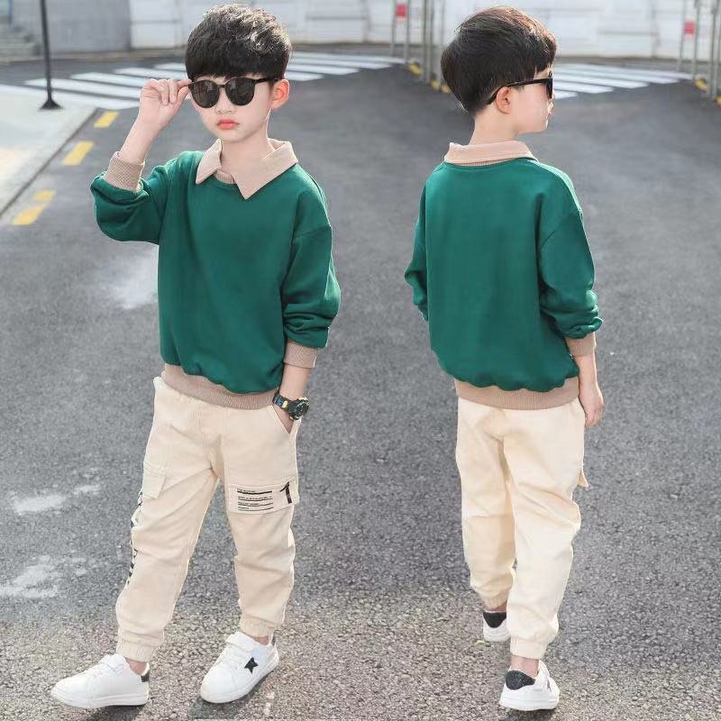 2023 Boys Clothing Sets Spring Autumn Fashion Hoodie + Pants Sports Children's Clothes Kids Tracksuit Teen 6 8 10 12 14 Years