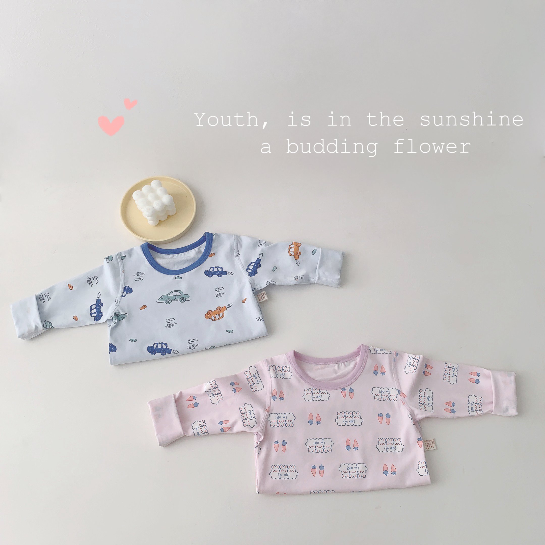 Purorigin 2024 Autumn Long-sleeved Baby Clothing Suit Undershirt Kids Sweater Suit Children's Two-piece Set Custom Pattern