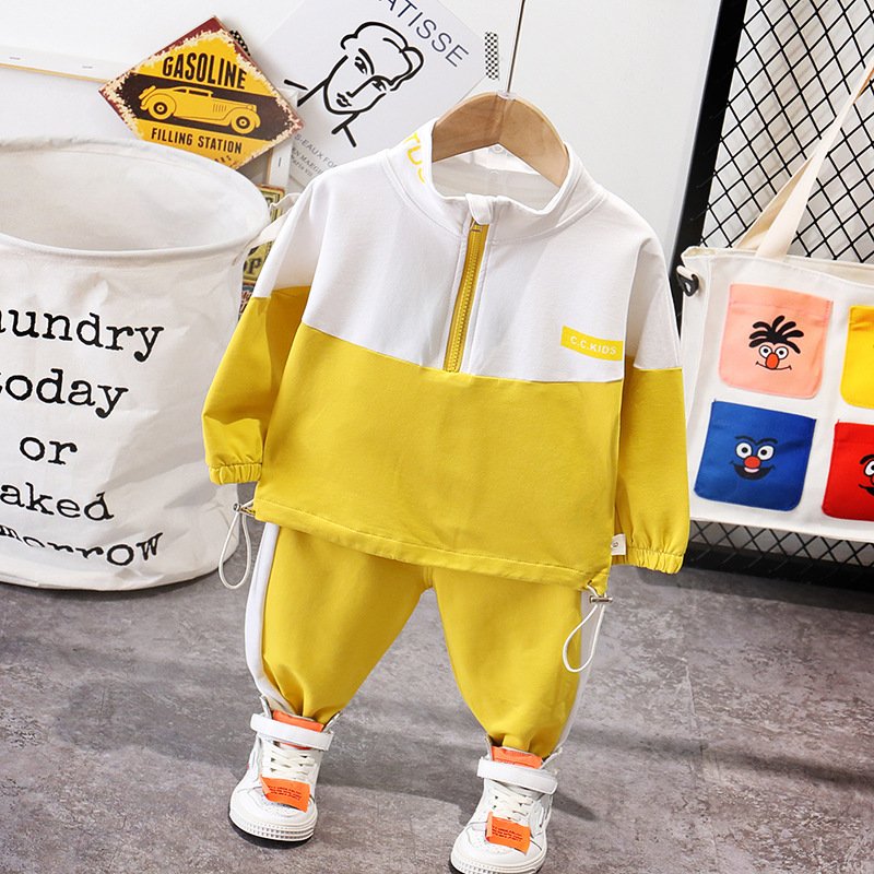 Children's clothing, boys, new spring casual fashion hoodie set