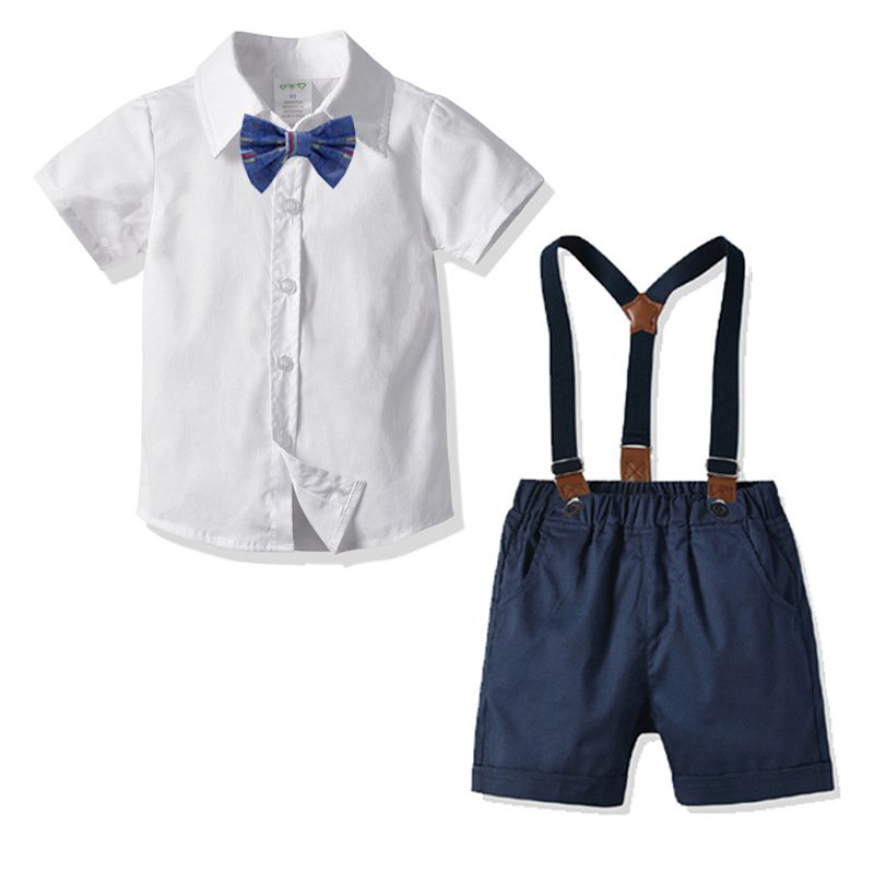 Toddler Boys Clothing Set Summer Baby Suit Shorts Shirt Children Formal Wedding Party Kid Boy Clothes Suits