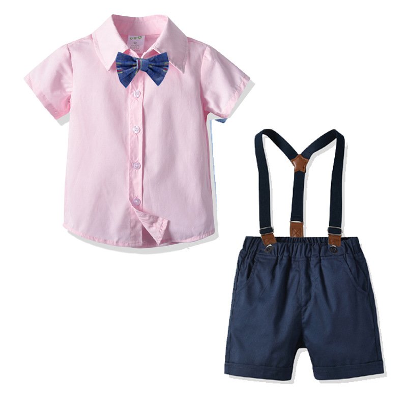 Toddler Boys Clothing Set Summer Baby Suit Shorts Shirt Children Formal Wedding Party Kid Boy Clothes Suits