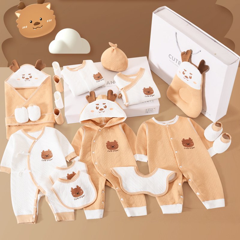 Custom Newborn Babies Gift Box Pure Cotton Clothing Sets Casual 22pcs 24pcs 26pcs New Born Baby Clothes Sets