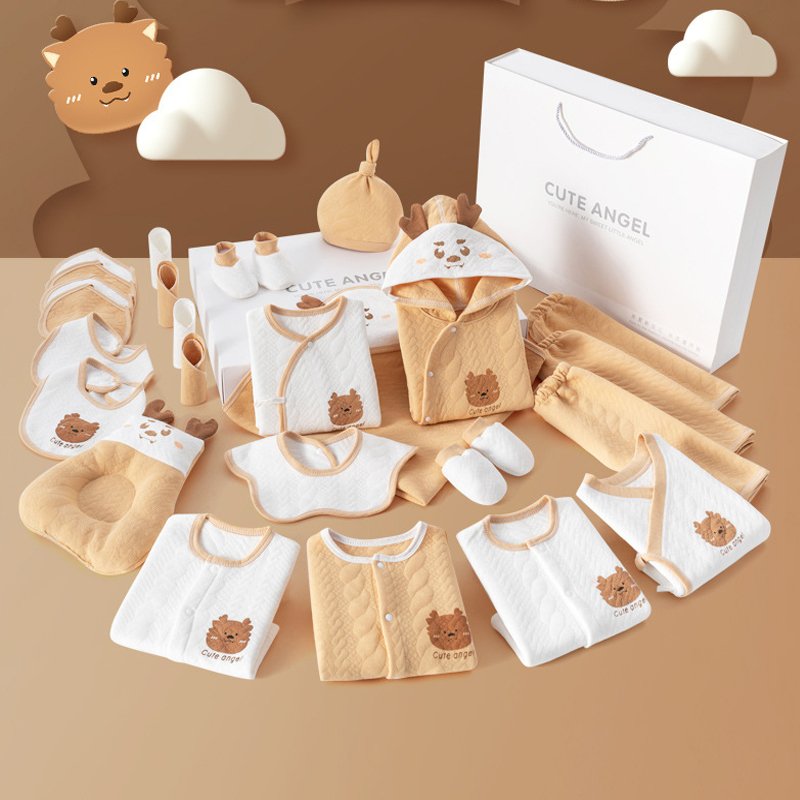 Custom Newborn Babies Gift Box Pure Cotton Clothing Sets Casual 22pcs 24pcs 26pcs New Born Baby Clothes Sets