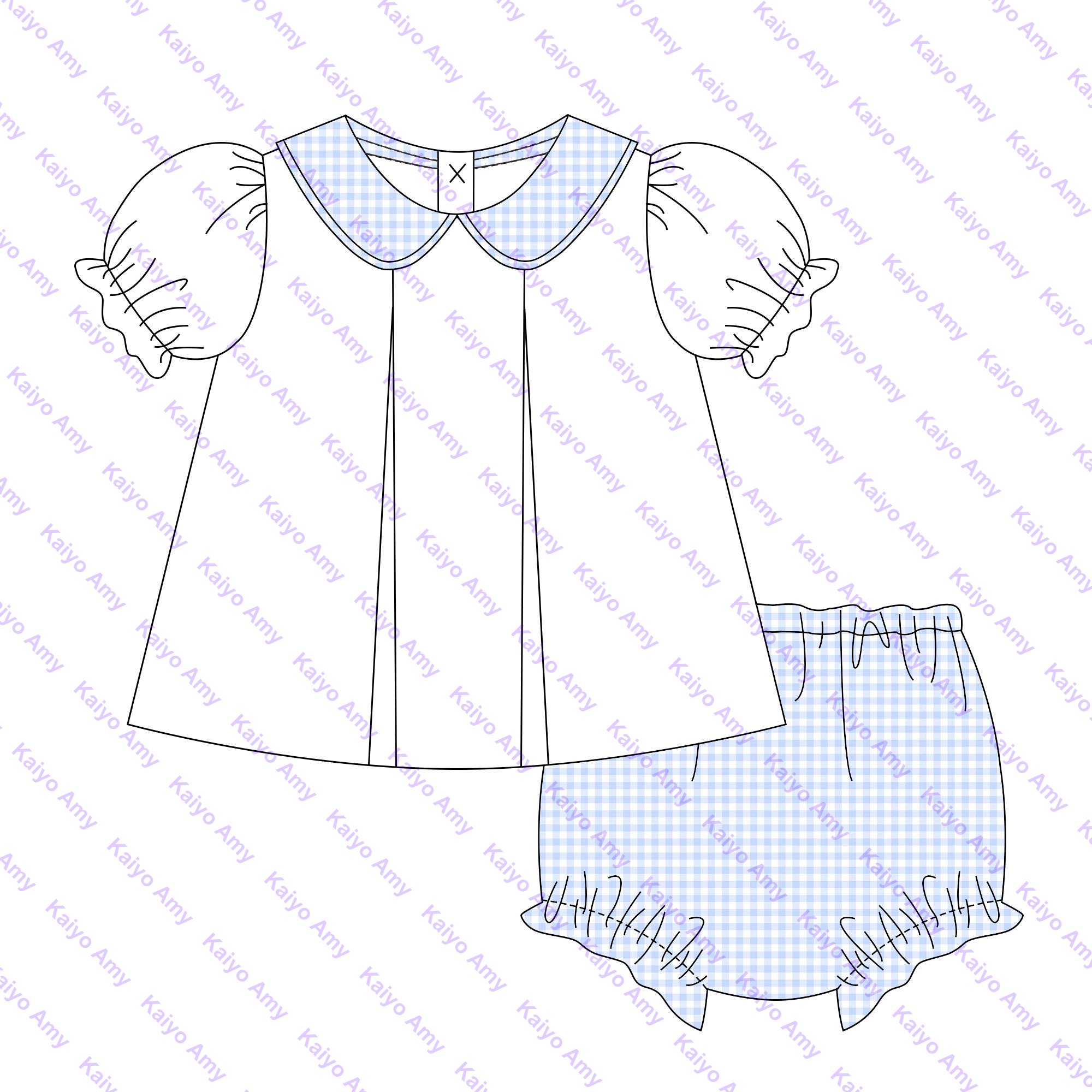 baby boys clothing sets Mardi Gras plaid peter pan collar woven t shirts and bloomer two piece short set